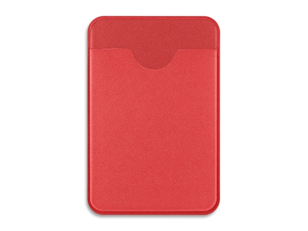 Чехол-картхолдер Favor на клеевой основе на телефон для пластиковых карт и и карт доступа, красный