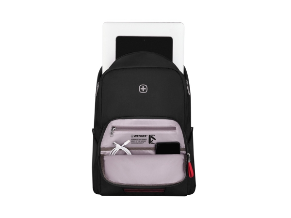Рюкзак WENGER Motion 15.6", черный, нейлон, 31x17x42 см, 20 л