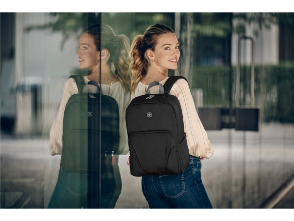 Рюкзак WENGER Motion 15.6", черный, нейлон, 31x17x42 см, 20 л