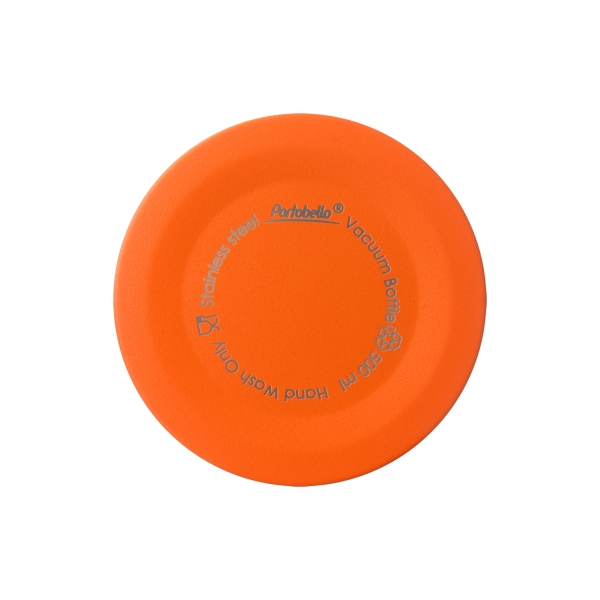 Термобутылка вакуумная герметичная Fresco, оранжевая, зернистое покрытие