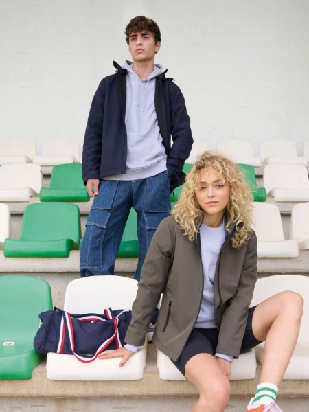 Куртка софтшелл с капюшоном мужская Race Men, черная