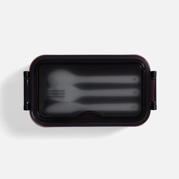 Ланчбокс Pranzo, красный с черным