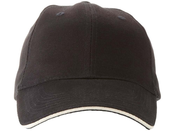 Бейсболка Challenge 6-ти панельная, черный/натуральный