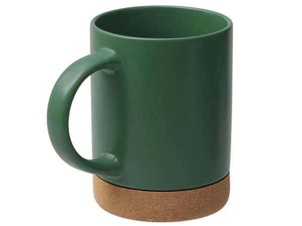 Кружка 450 мл с пробковым дном "Корк & Бон", глубокий зеленый