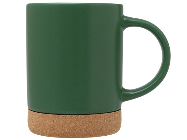 Кружка 450 мл с пробковым дном "Корк & Бон", глубокий зеленый