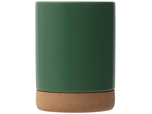 Кружка 450 мл с пробковым дном "Корк & Бон", глубокий зеленый