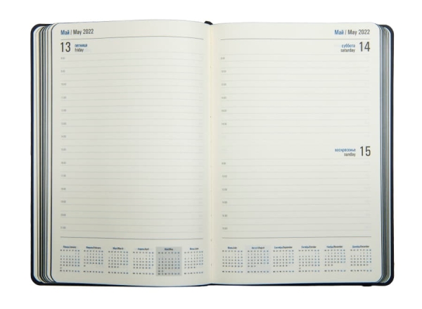 Ежедневник датированный на 2022 год Shady, А5,  зеленый, кремовый блок, темно-зеленый обрез