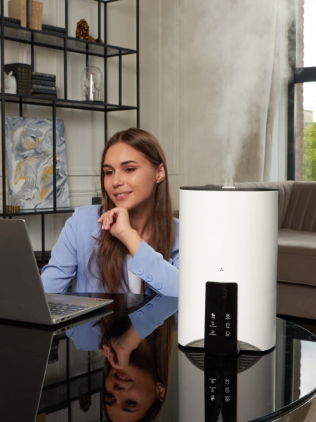 Увлажнитель воздуха ACCESSTYLE LOTUS 3DUS, белый, пластик