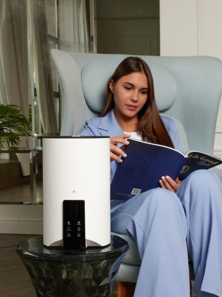 Увлажнитель воздуха ACCESSTYLE LOTUS 3DUS, белый, пластик