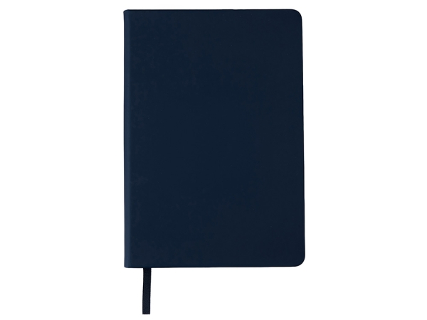 Бизнес-блокнот "С3" софт-тач с магнитом, твердая обложка, 96 листов, темно-синий