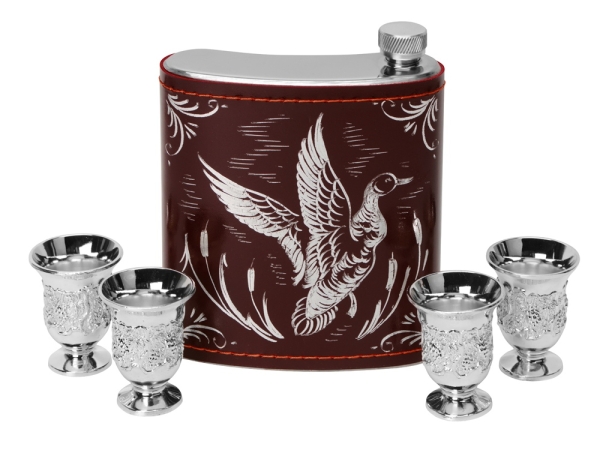 Набор «Подарочный», бордовый/серебристый