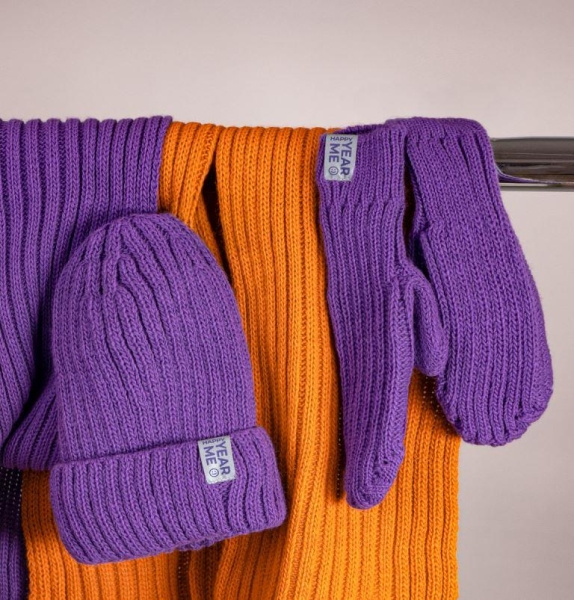 Шапка бини вязаная НАСВЯЗИ© полушерсть