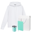 Набор с одеждой ALEX (худи, термокружка, ежедневник, ручка), мятный/аква, XL