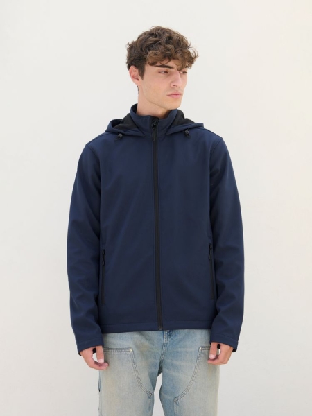 Куртка софтшелл с капюшоном мужская Race Men, ярко-синяя (royal)