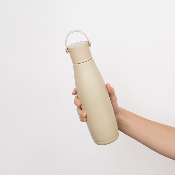 Термобутылка вакуумная герметичная Bosca, бежевая