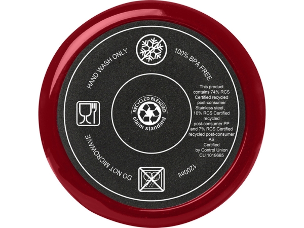 Melbourne кружка 1200 мл, сертифицированная согласно RCS, с соломинкой - Красный