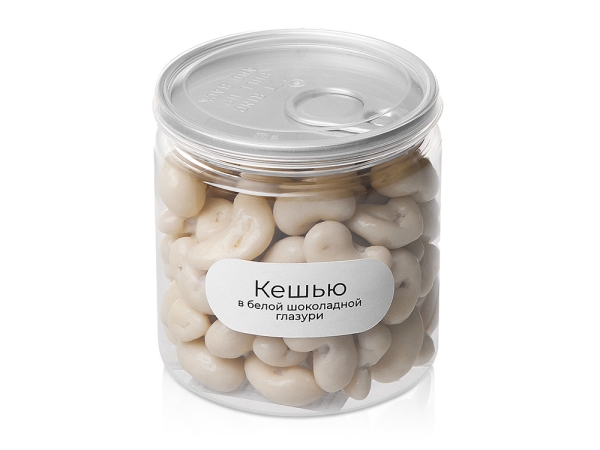 Подарочный набор c пледом, термосом, свечой и миндалем, оранжевый