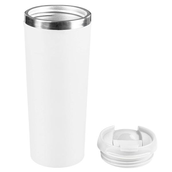 Термокружка KOMO PUDRA 420мл. Белая с белой крышкой 6062.07