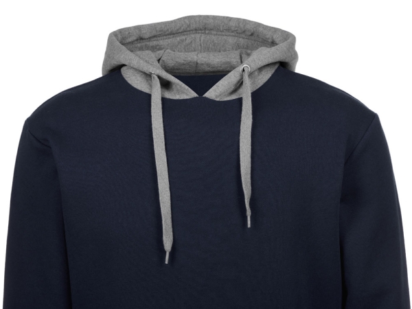 Толстовка с капюшоном "Amsterdam" мужская, темно-синий/серый меланж
