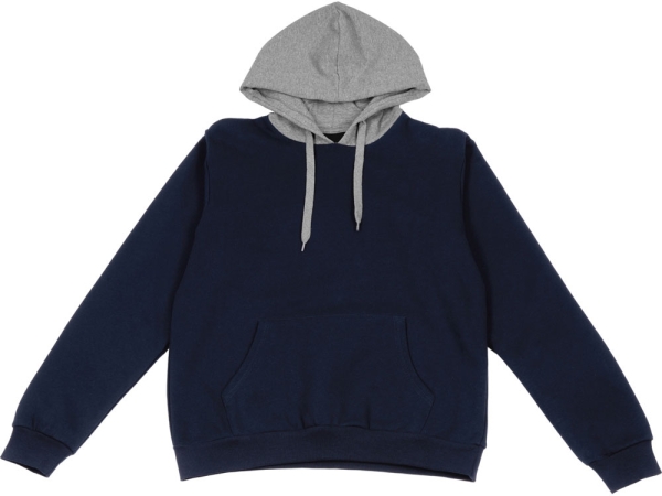 Толстовка с капюшоном "Amsterdam" мужская, темно-синий/серый меланж