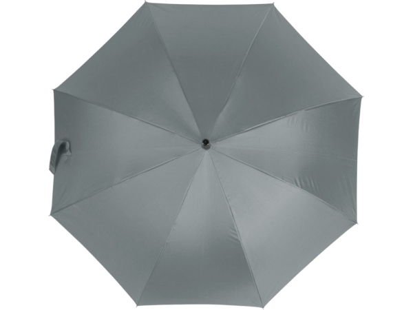 Зонт-трость Reviver с куполом из переработанного пластика, серый
