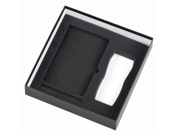 Подарочный набор с блокнотом С2, металлической ручкой и термокружкой, фиолетовый