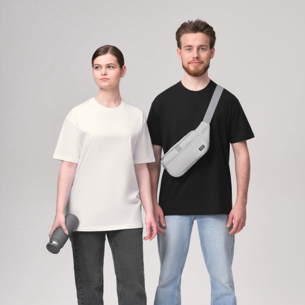 Футболка унисекс KRIS, 150 гр., белая (теплого оттенка), размер L