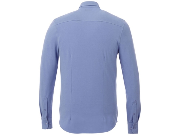 Мужская рубашка Bigelow из пике с длинным рукавом, светло-синий