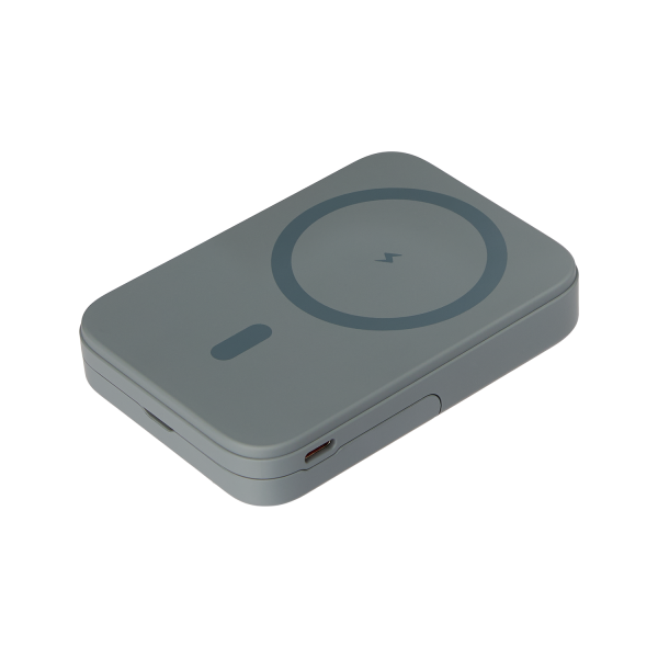 Внешний аккумулятор Union PD 10000mAh с функцией беспроводной зарядки 15W, серый