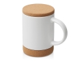 Кружка 450 мл с пробковым дном с крышкой "Корк & Бон", белый