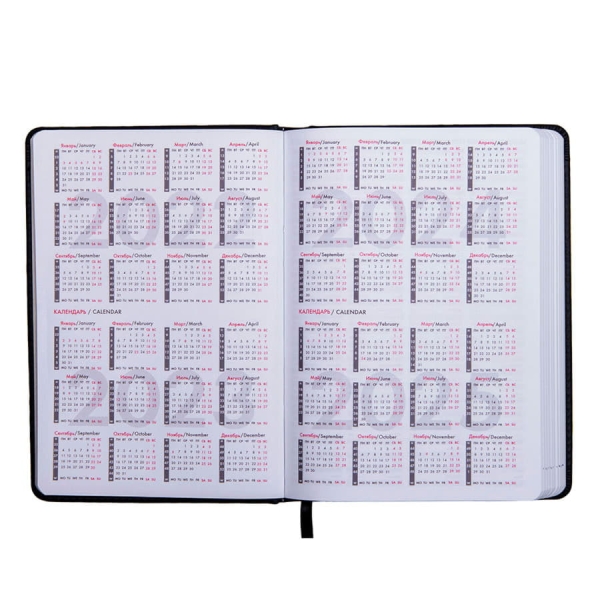 Ежедневник датированный на 2022 год Joy, А5,  бордовый, белый блок, серебряный обрез