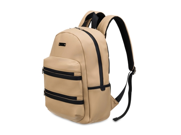 Рюкзак TORBER НОВА с отделением для ноутбука 14.1", бежевый, полиэстер, 31,5 х 12,5 х 39,5 см