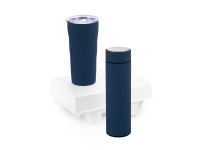 Подарочный набор "FAMILY" с термосом и термокружкой, темно-синий Подарочный набор "FAMILY" с термосом и термокружкой, темно-синий