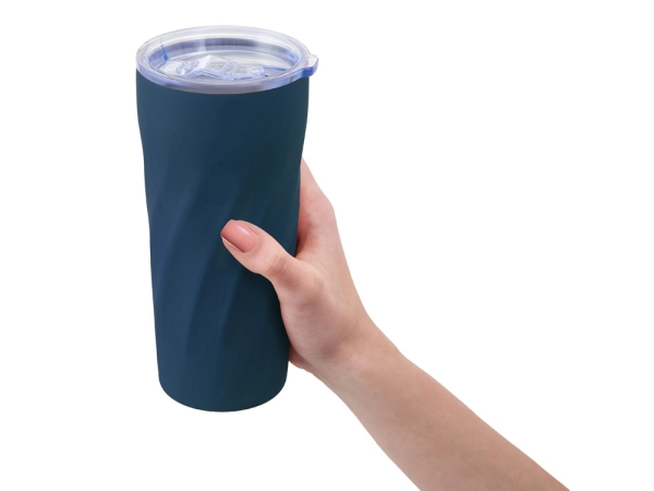 Подарочный набор "FAMILY" с термосом и термокружкой, темно-синий