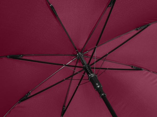 Зонт-трость Reviver с куполом из переработанного пластика, бордовый