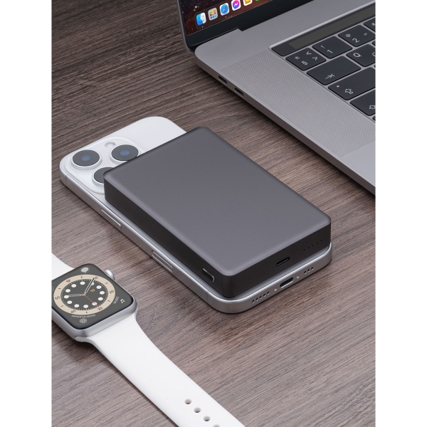 Внешний АКБ NRG Watch 10000 мА-ч, 15Вт, MageSafe, серый, Deppa