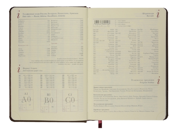 Ежедневник недатированный А5 "Velvet Index" (коричневый)