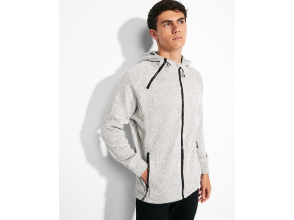 Толстовка на молнии "Everest", меланжевый белый