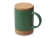 Кружка 450 мл с пробковым дном с крышкой "Корк & Бон", глубокий зеленый
