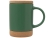 Кружка 450 мл с пробковым дном с крышкой "Корк & Бон", глубокий зеленый