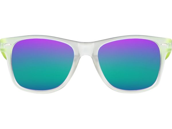 Очки солнцезащитные с зеркальными линзами "Partymaker", лайм