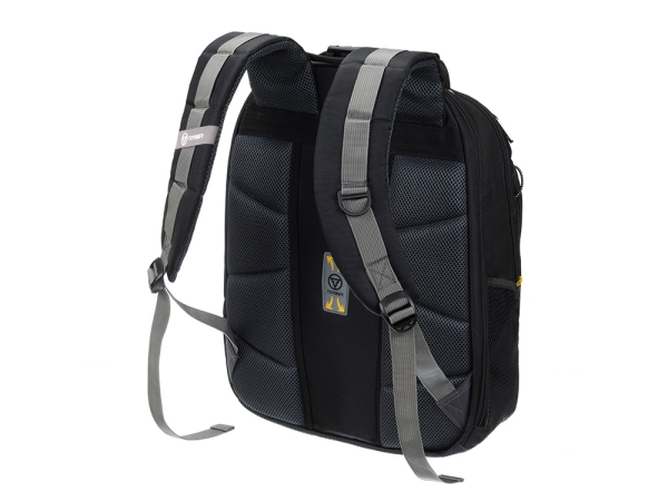 Рюкзак TORBER МЕГАПОЛИС с отделением для ноутбука 15.6", чёрный/серый, полиэстер, 37 х 17 х 45 см