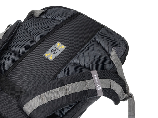 Рюкзак TORBER МЕГАПОЛИС с отделением для ноутбука 15.6", чёрный/серый, полиэстер, 37 х 17 х 45 см