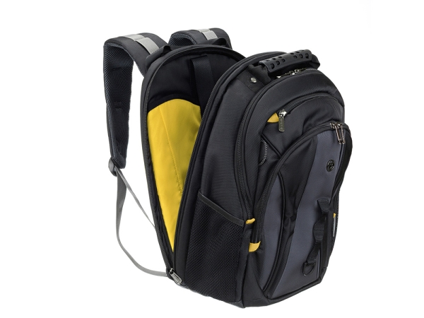 Рюкзак TORBER МЕГАПОЛИС с отделением для ноутбука 15.6", чёрный/серый, полиэстер, 37 х 17 х 45 см