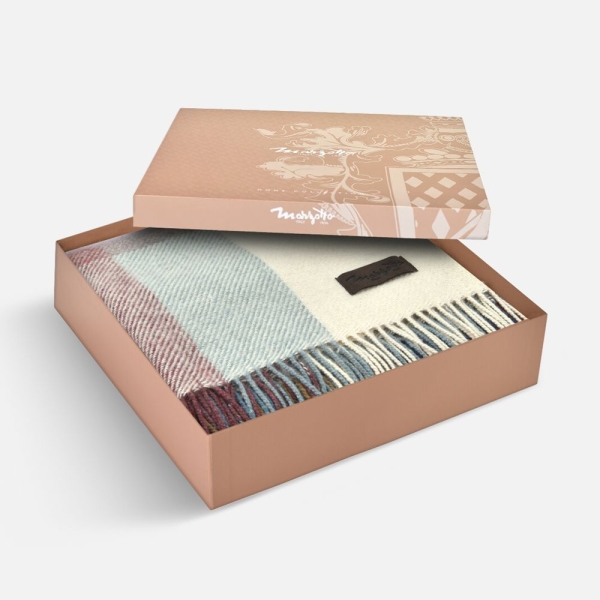 Плед Arequipa, голубой c красным