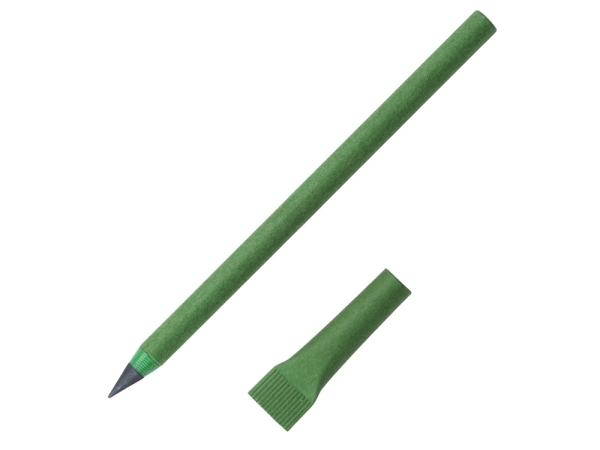 Вечный карандаш из переработанной бумаги "Recycled pencil", зеленый классический
