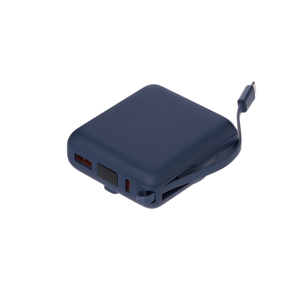 Внешний аккумулятор с подсветкой Ritter PD 10000mAh с функцией беспроводной зарядки 15W, синий