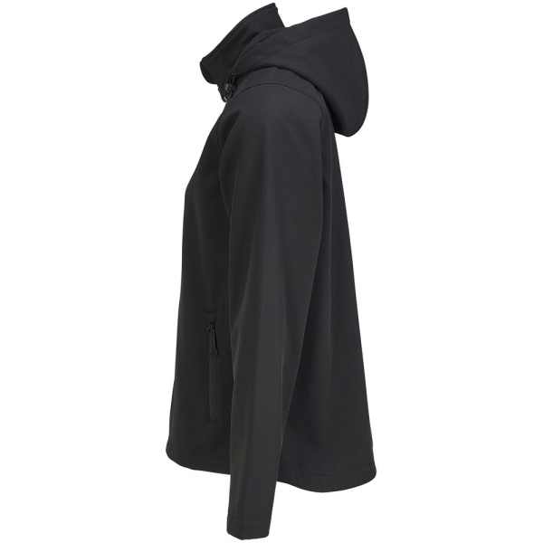 Куртка софтшелл с капюшоном женская Race Women, черная