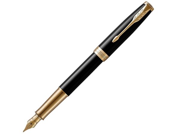 Ручка перьевая «Parker Sonnet Core Black Lacquer GT», черный/золотистый