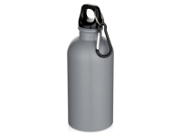 Oregon одностенная бутылка для воды с карабином, изготовленная из нержавеющей стали, сертифицированной по стандарту RCS, объемом 400 мл - Серый Oregon одностенная бутылка для воды с карабином, изготовленная из нержавеющей стали, сертифицированной по стандарту RCS, объемом 400 мл - Серый